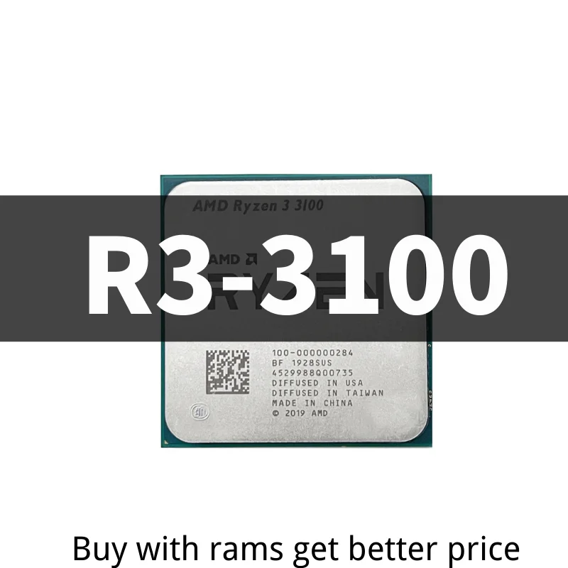 AMD Ryzen 3 3100 R3 3100 3.6 GHz Quad-Core Eight-Thread 65W CPU Processor L3=16M 100-000000184 Socket AM4
AMD Ryzen 3 3100 R3 3100 3.6 GHz Quad-Core Eight-Thread 65W CPU Processor L3=16M 100-000000184 Socket AM4