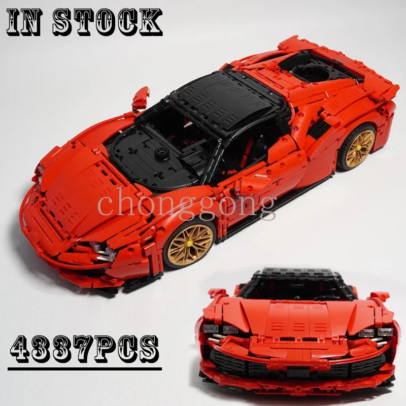 New moc SF90 Stradale 1:8 Scale super sports car Model Buiding Kit Creators Block Bricks Toys for Kids Birthday Gifts Boys Set
New moc SF90 Stradale 1:8 Scale super sports car Model Buiding Kit Creators Block Bricks Toys for Kids Birthday Gifts Boys Set
