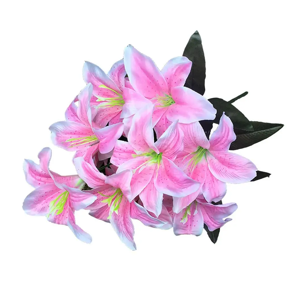 Искусственный цветок Stargazer Lillies, 1 шт., 45 см, 10 головок, цветочный спрей, букет лилий, Декор для дома, украшение для вечеринки
Искусственный цветок Stargazer Lillies, 1 шт., 45 см, 10 головок, цветочный спрей, букет лилий, Декор для дома, украшение для вечеринки