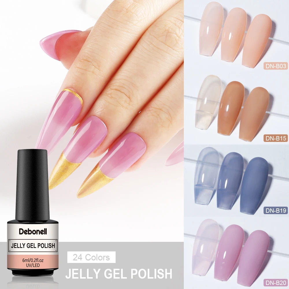 Гель-лак Debonell Jelly для дизайна ногтей, телесный, розовый, прозрачный лед, полупостоянный французский лак, Soak Off, УФ-светодиодный гель, 6 мл
Гель-лак Debonell Jelly для дизайна ногтей, телесный, розовый, прозрачный лед, полупостоянный французский лак, Soak Off, УФ-светодиодный гель, 6 мл