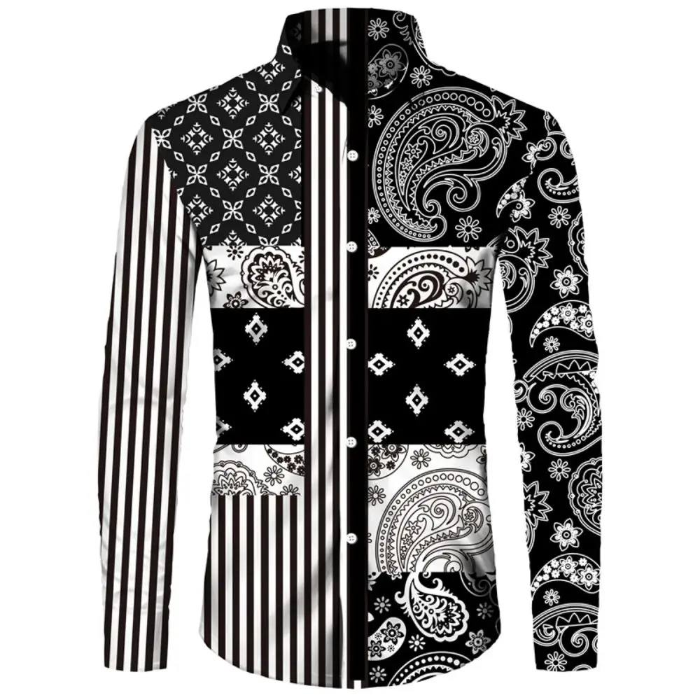 Vintage Paisley Print Hawaiian Shirt Men's Chic Cashew Flower Lapel Long Sleeve Tops Casual Hip Hop Men/Women Party Prom Clothes
Vintage Paisley Print Hawaiian Shirt Men's Chic Cashew Flower Lapel Long Sleeve Tops Casual Hip Hop Men/Women Party Prom Clothes
