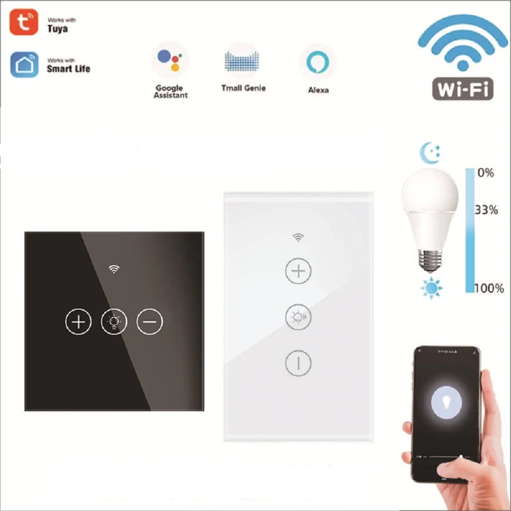HAOM Convenient Smart Home Dimming Light Control Touch Wall Switch Wireless App interruptor inteligente wifi tuya alexa Switch
HAOM Convenient Smart Home Dimming Light Control Touch Wall Switch Wireless App interruptor inteligente wifi tuya alexa Switch
