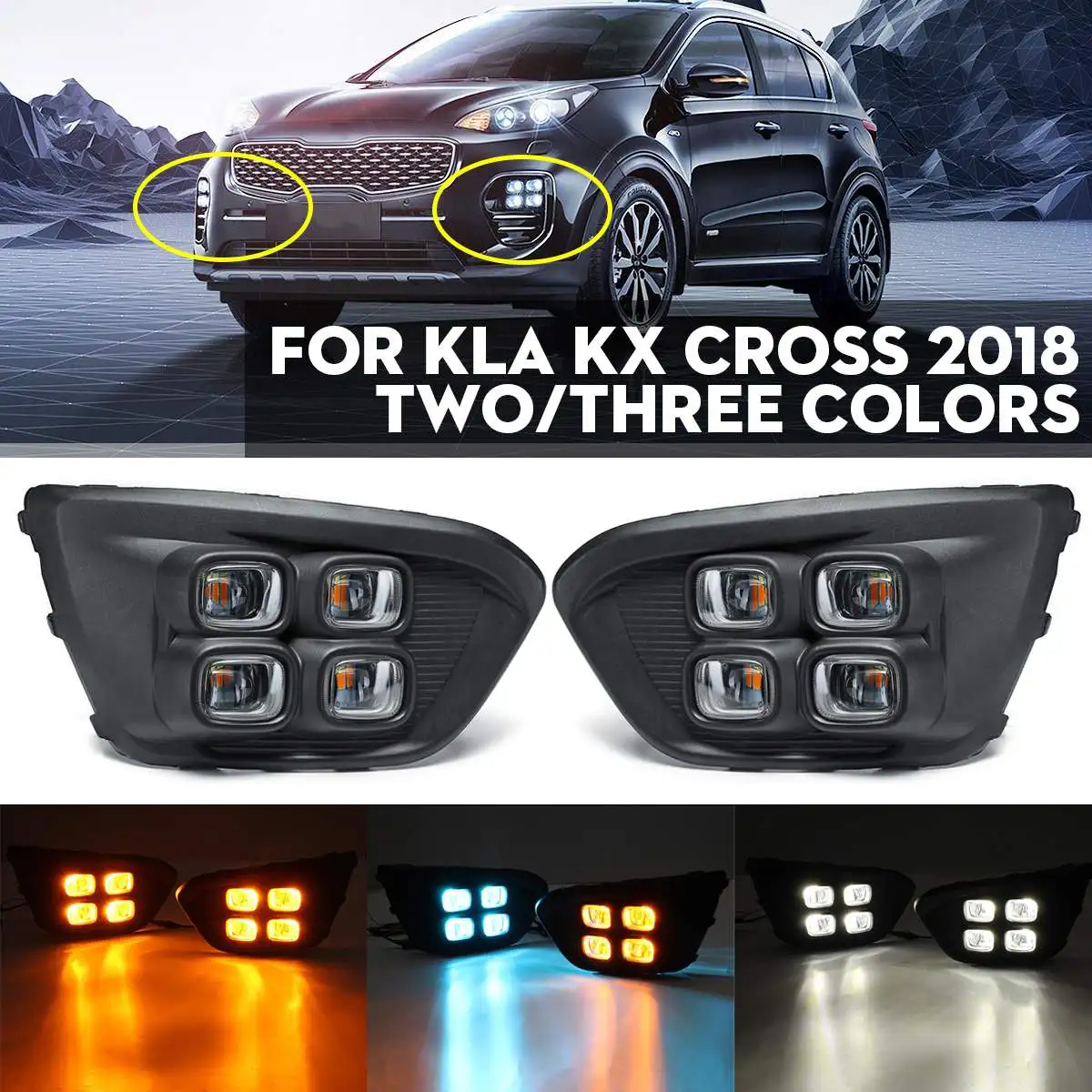 2pcs LED DRL Daytime Running Light Daylight Waterproof Fog Lamp Lights for KlA KX Cross 2018
2pcs LED DRL Daytime Running Light Daylight Waterproof Fog Lamp Lights for KlA KX Cross 2018