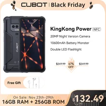 Cubot 2023 New Waterproof Rugged Smartphone KingKong Power, 8GB+256GB, 10600mAh, 33W Fast Charge, NFC, 6.5 Inch Screen, 48MP,GPS