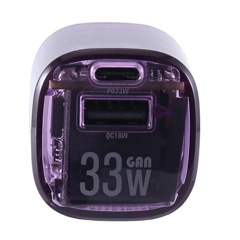 33W Charger Transparent Punk PD20W Small-Volume Low Temperature US Fold QC Multiprotocol Phone Fast Charging Head
33W Charger Transparent Punk PD20W Small-Volume Low Temperature US Fold QC Multiprotocol Phone Fast Charging Head