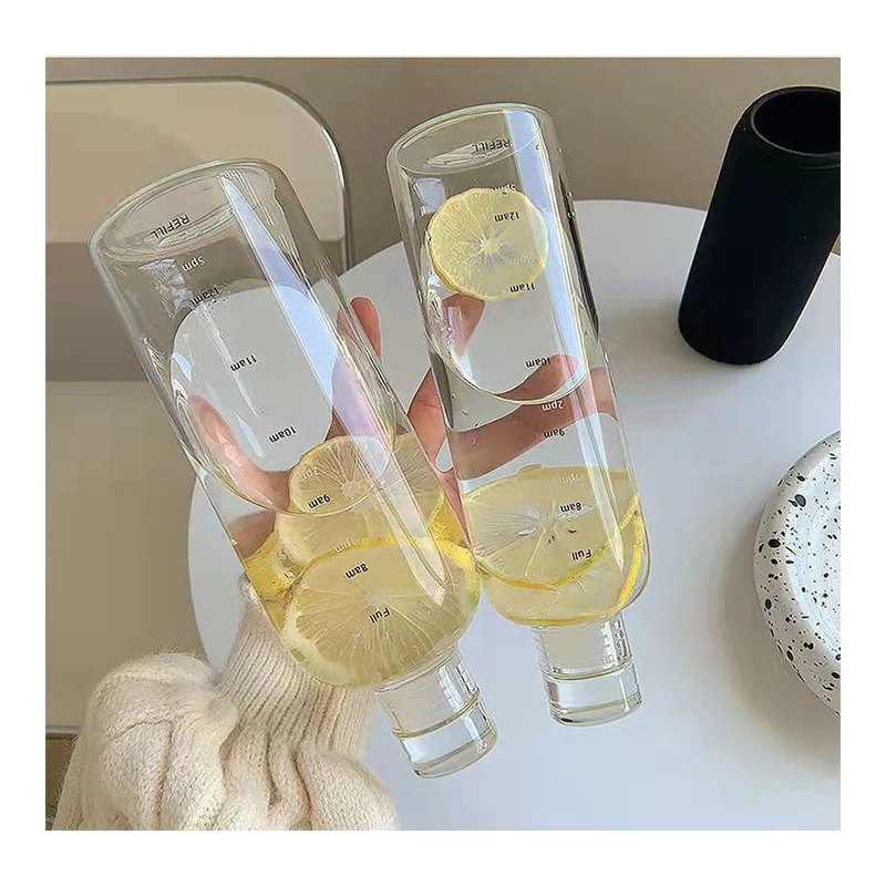 Ins New Time Scale Car Transparent Bottle Clear Cup Leak-proof Simple Fashion Summer Glass Water Cups Student Water Bottle
Ins New Time Scale Car Transparent Bottle Clear Cup Leak-proof Simple Fashion Summer Glass Water Cups Student Water Bottle
