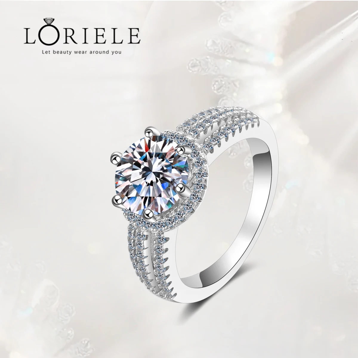 LORIELE 2/3.0 Carats Moissanite luxury Wedding Ring Round Brilliant Diamond Halo Engagement Rings For Women Bridal Jewelry
LORIELE 2/3.0 Carats Moissanite luxury Wedding Ring Round Brilliant Diamond Halo Engagement Rings For Women Bridal Jewelry