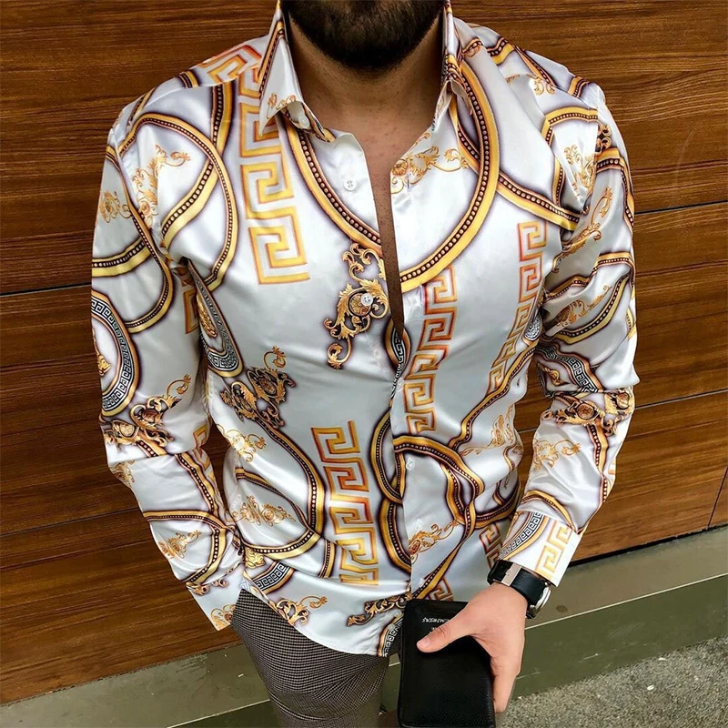 Fashion Vintage Printed Men's Casual Long-sleeved Shirt Autumn slim Lapel Party Shirt Male Dress Shirt Streetwear Men Clothes
Fashion Vintage Printed Men's Casual Long-sleeved Shirt Autumn slim Lapel Party Shirt Male Dress Shirt Streetwear Men Clothes