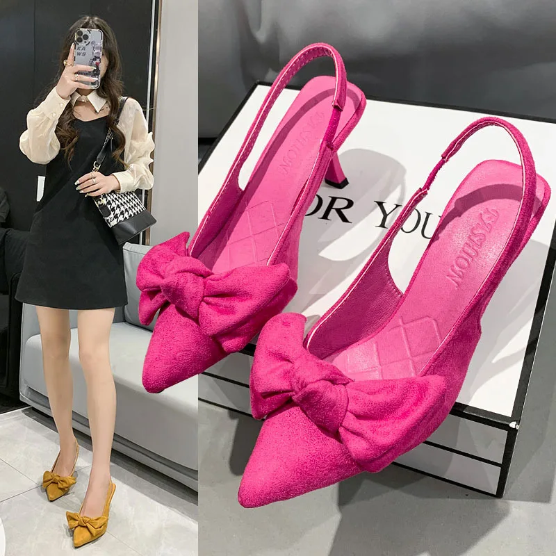 Босоножки женские с ремешком на пятке, элегантные туфли-лодочки, заостренный носок, бант-бабочка, без застежки, элегантная обувь под платье, лето 2023
Босоножки женские с ремешком на пятке, элегантные туфли-лодочки, заостренный носок, бант-бабочка, без застежки, элегантная обувь под платье, лето 2023