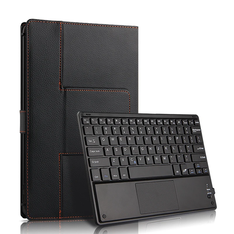 

QWERTY Bluetooth-клавиатура с сенсорной панелью, универсальная для планшета Acer Iconia Tab P10 10,4 дюйма, Съемный складной магнитный чехол