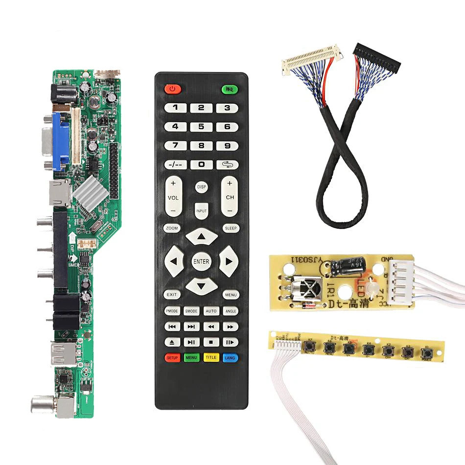 Универсальный комплект скалеров 3663, плата драйвера ТВ-контроллера, DVB-C цифрового сигнала, DVB-T2 DVB-T, универсальное обновление ЖК-дисплея 3463A с ...
Универсальный комплект скалеров 3663, плата драйвера ТВ-контроллера, DVB-C цифрового сигнала, DVB-T2 DVB-T, универсальное обновление ЖК-дисплея 3463A с ...