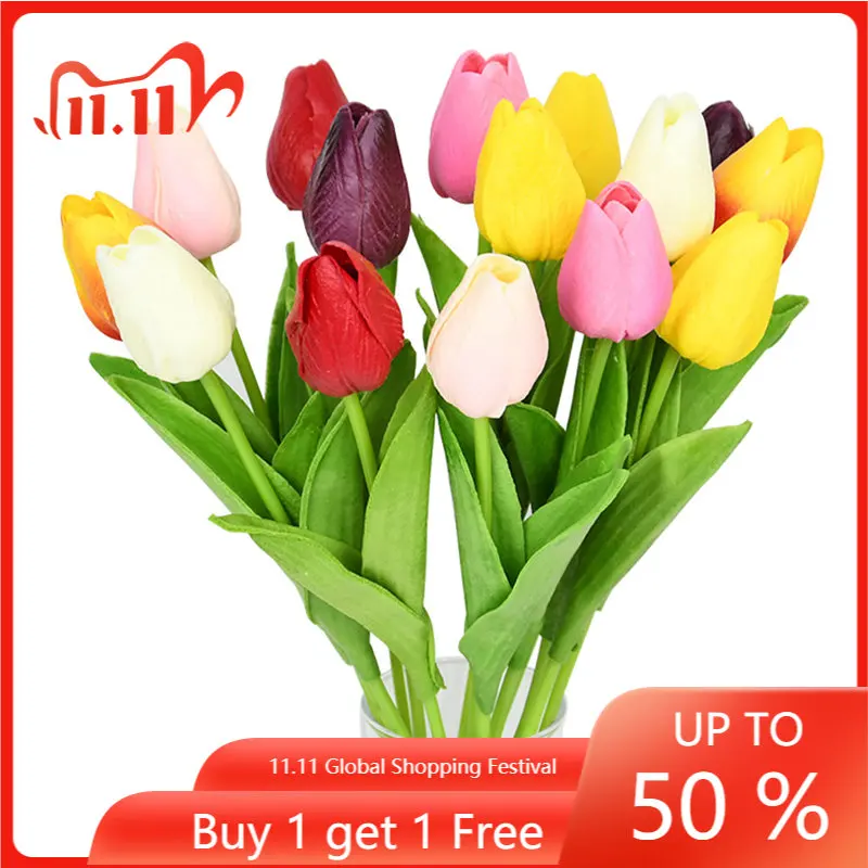 10PCS Tulip Artificial Flower Real Touch Artificial Bouquet PE Fake Flower for Wedding Decoration Flowers Home Garden Decor
10PCS Tulip Artificial Flower Real Touch Artificial Bouquet PE Fake Flower for Wedding Decoration Flowers Home Garden Decor