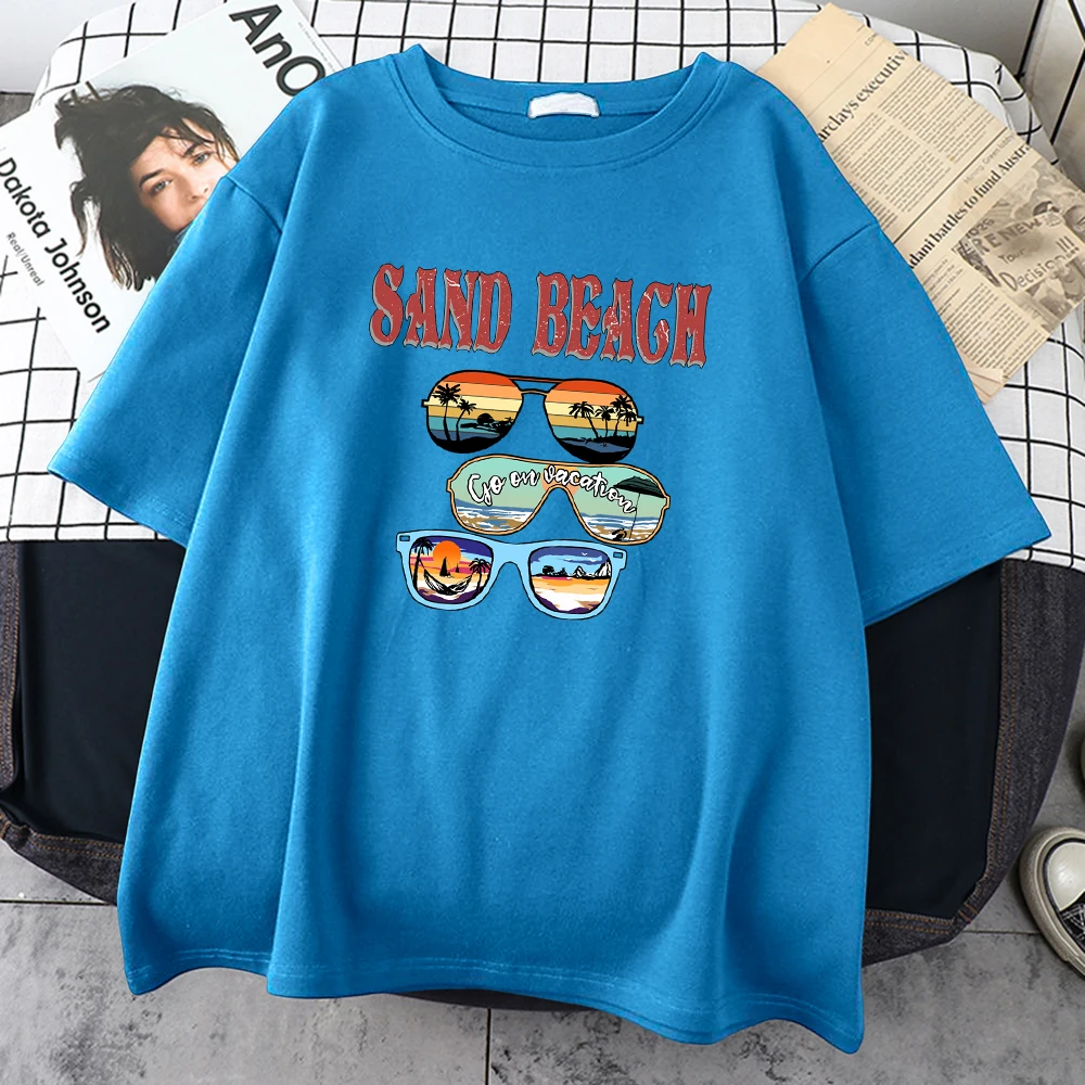 Sand Beach Go On Vacation Sunglasses T Shirt Men Summer Daily Clothing Harajuku Casual Clothes Round Neck Aesthetic Clothes
Sand Beach Go On Vacation Sunglasses T Shirt Men Summer Daily Clothing Harajuku Casual Clothes Round Neck Aesthetic Clothes