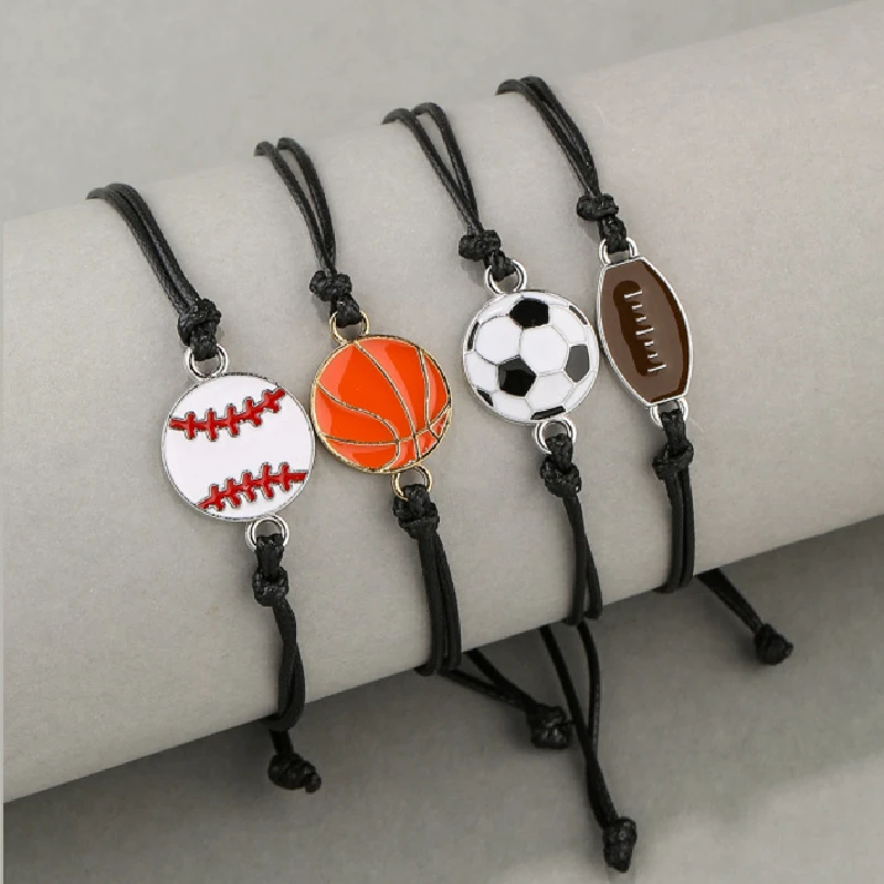 Charm Bracelet For Friendship Basketball Football Rugby Baseball Pendant Rope Chain Bracelet For Women Men Handmade Braid Jewelr
Charm Bracelet For Friendship Basketball Football Rugby Baseball Pendant Rope Chain Bracelet For Women Men Handmade Braid Jewelr