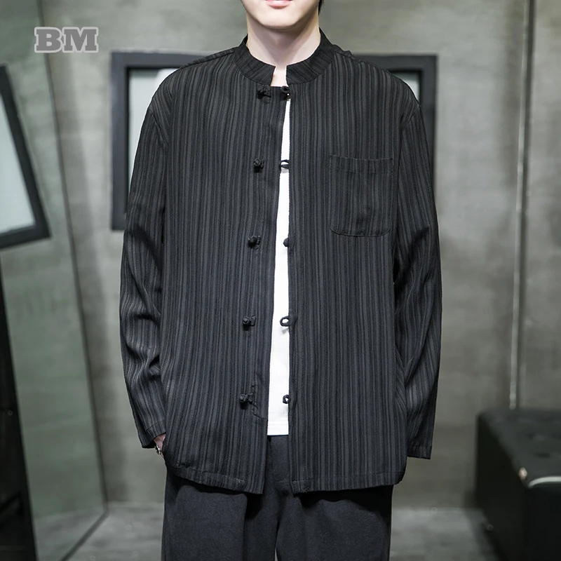 Chinese Traditional Dress Plus Size Casual Shirt Men Clothing Loose Cotton Linen Long Sleeve Oversized Black Thin Coats Tops
Chinese Traditional Dress Plus Size Casual Shirt Men Clothing Loose Cotton Linen Long Sleeve Oversized Black Thin Coats Tops