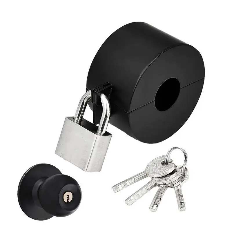 

Doorknob Lock Portable Knob Lockout Cover Sturdy Keyhole Block Door Lock Replacement Parts For Utility Room Storage Room Living