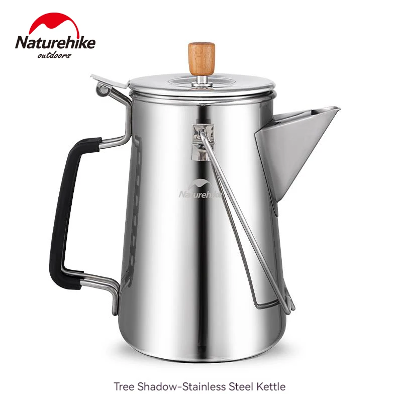 

Naturehike 1.5L Кемпинг чайник для воды Открытый Кофе Чайник Посуда для пикника 304 нержавеющая сталь