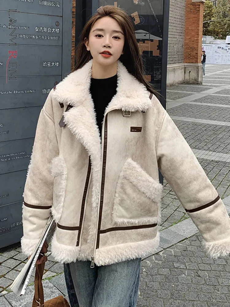 LANMREM, корейский стиль, короткая куртка из искусственного меха, Женская куртка с лацканами и карманами, контрастный цвет, плотное пальто, мода 2023, зима, новинка, 2AA3595
LANMREM, корейский стиль, короткая куртка из искусственного меха, Женская куртка с лацканами и карманами, контрастный цвет, плотное пальто, мода 2023, зима, новинка, 2AA3595