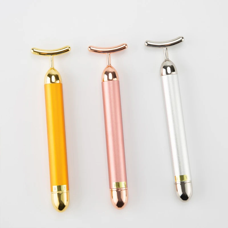 24k Golden Facial Roller Massager T Shape Vibrating Face Lifting Electric Energy Beauty Pulse Firming Face Massage Lift Tools
24k Golden Facial Roller Massager T Shape Vibrating Face Lifting Electric Energy Beauty Pulse Firming Face Massage Lift Tools