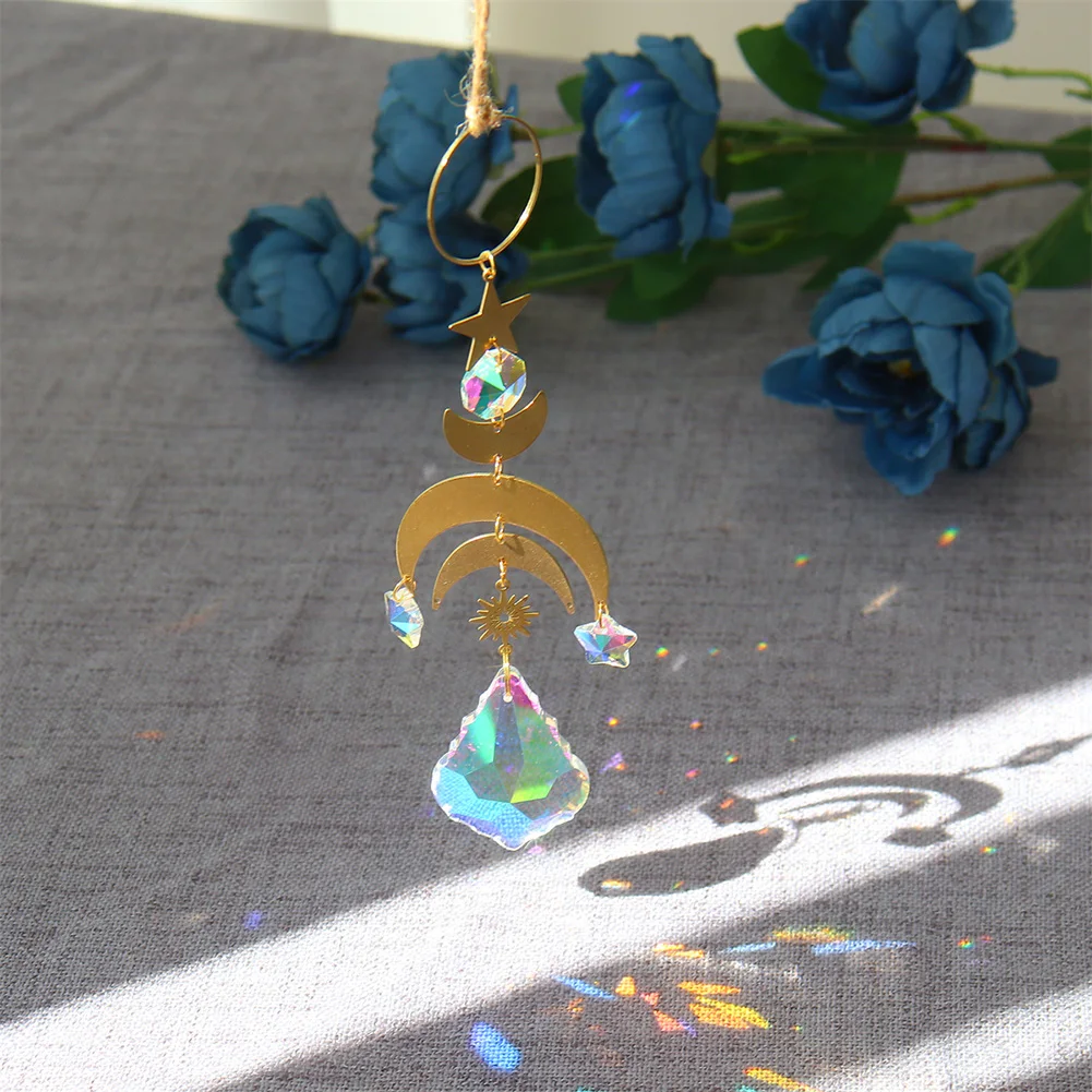 6pcs Crystal Light Collection Pendant Creative Chic Rainbow Light Catcher Garden Ornaments Lotus Moon Sun for Home Wall Bedroom
6pcs Crystal Light Collection Pendant Creative Chic Rainbow Light Catcher Garden Ornaments Lotus Moon Sun for Home Wall Bedroom