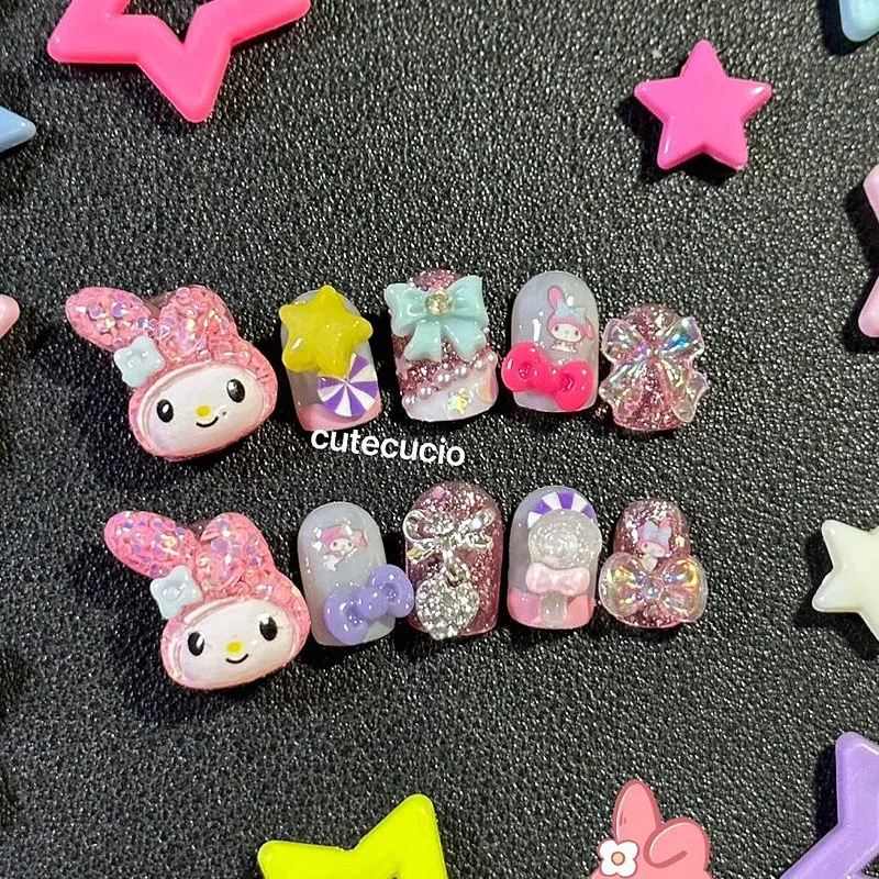 Sanrioed My Melody Y2K Sweet Cool Hot Girl Harajuku Style Fake Nail Stickers Cartoon Summer Girl Heart Reusable Nail Stickers
Sanrioed My Melody Y2K Sweet Cool Hot Girl Harajuku Style Fake Nail Stickers Cartoon Summer Girl Heart Reusable Nail Stickers