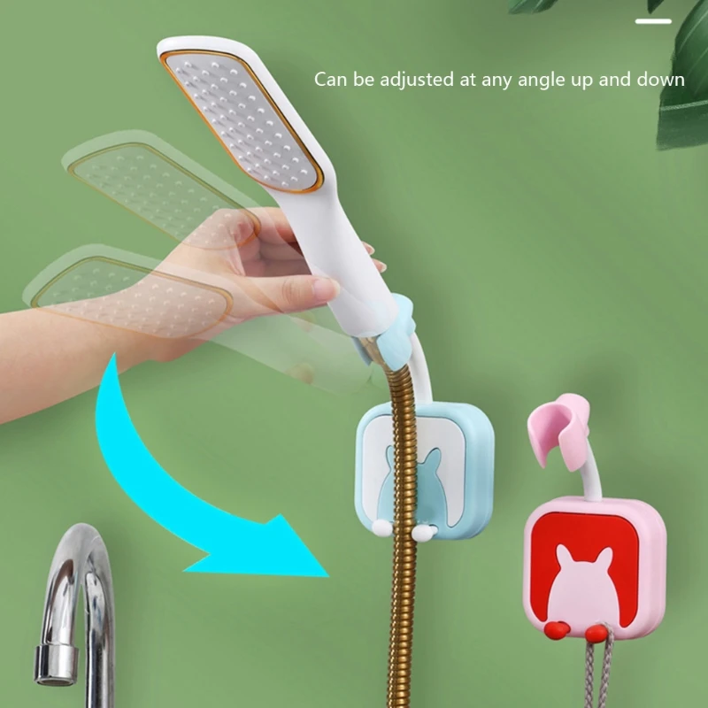 Cute Wall Mount Shower Bracket Self-adhesive Shower Holder with Two Hidden Hooks Strong Bearing Capacity Easy to Install Y5GB
Cute Wall Mount Shower Bracket Self-adhesive Shower Holder with Two Hidden Hooks Strong Bearing Capacity Easy to Install Y5GB
