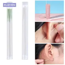 60Pcs/pack Pierced Ear Cleaning Set Herb Solution Paper Floss Ear Hole Aftercare Tools Kit Disposable Earrings Hole Cleaner