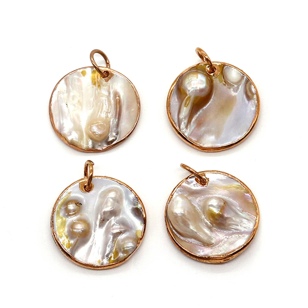 Round Gold Color Edge Small Pendant Pearl Shell Beads Diy Charm for Jewelry Making Women Necklace Earrings Charms Accessories
Round Gold Color Edge Small Pendant Pearl Shell Beads Diy Charm for Jewelry Making Women Necklace Earrings Charms Accessories
