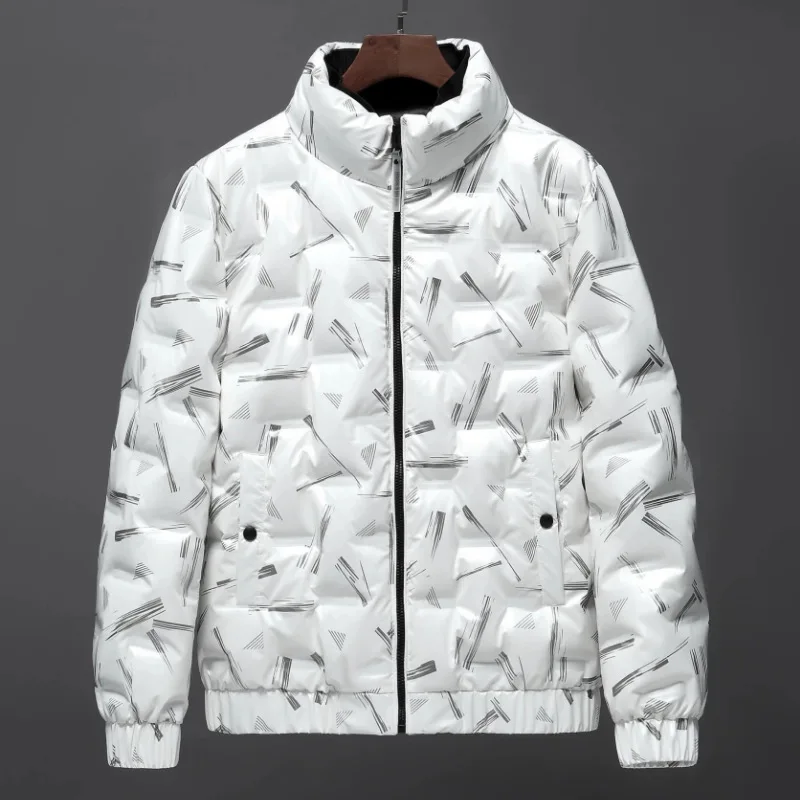 2022 Men's New Glossy Pattern Print Cotton-Padded Jacket Youth Stand Collar Casual Cotton-Padded Coat
2022 Men's New Glossy Pattern Print Cotton-Padded Jacket Youth Stand Collar Casual Cotton-Padded Coat