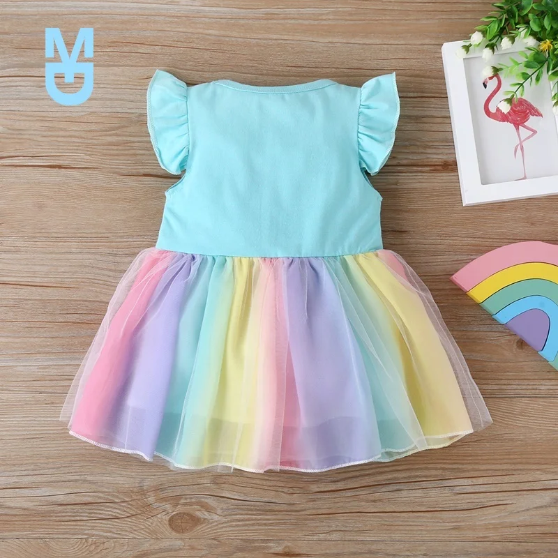 New Summer Baby Girls Tutu Dress Children Party Little Girl Kids Clothes Flying Sleeve Princess Rainbow Patchwork Outfits Dress
New Summer Baby Girls Tutu Dress Children Party Little Girl Kids Clothes Flying Sleeve Princess Rainbow Patchwork Outfits Dress
