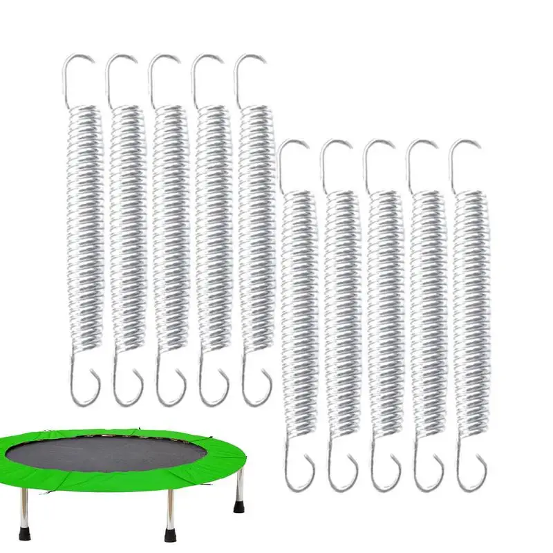 Trampoline Springs 10pieces/set Replacement Springs Galvanized Steel Parts Universal High Tensile Replacement Kit With T-Hook
Trampoline Springs 10pieces/set Replacement Springs Galvanized Steel Parts Universal High Tensile Replacement Kit With T-Hook