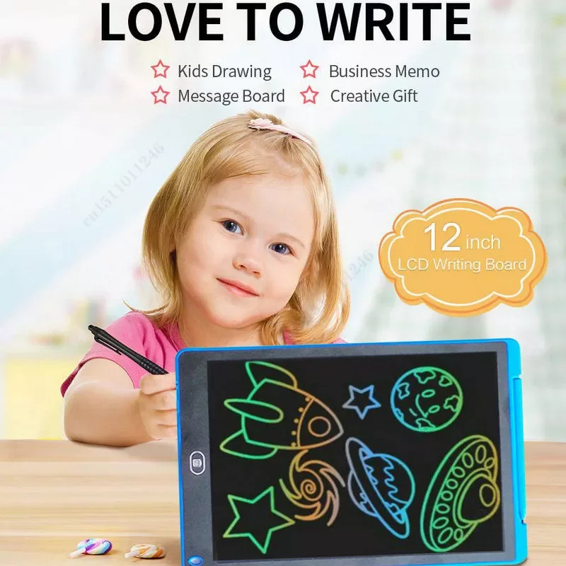 2023New 12 Inch LCD Drawing Board Colorful for Children's Toy Painting Tool Electronic Writing Board Kids Handwriting Tablet
2023New 12 Inch LCD Drawing Board Colorful for Children's Toy Painting Tool Electronic Writing Board Kids Handwriting Tablet