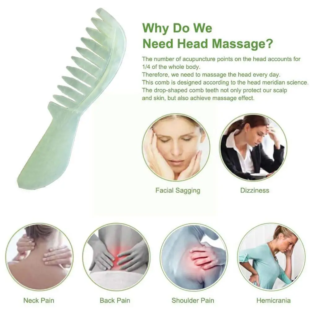 Natural Jade And Jade Comb Massage Care Jade Circulation Blood Condition Loss Hair Comb Hair Promote Prevent O2o4
Natural Jade And Jade Comb Massage Care Jade Circulation Blood Condition Loss Hair Comb Hair Promote Prevent O2o4