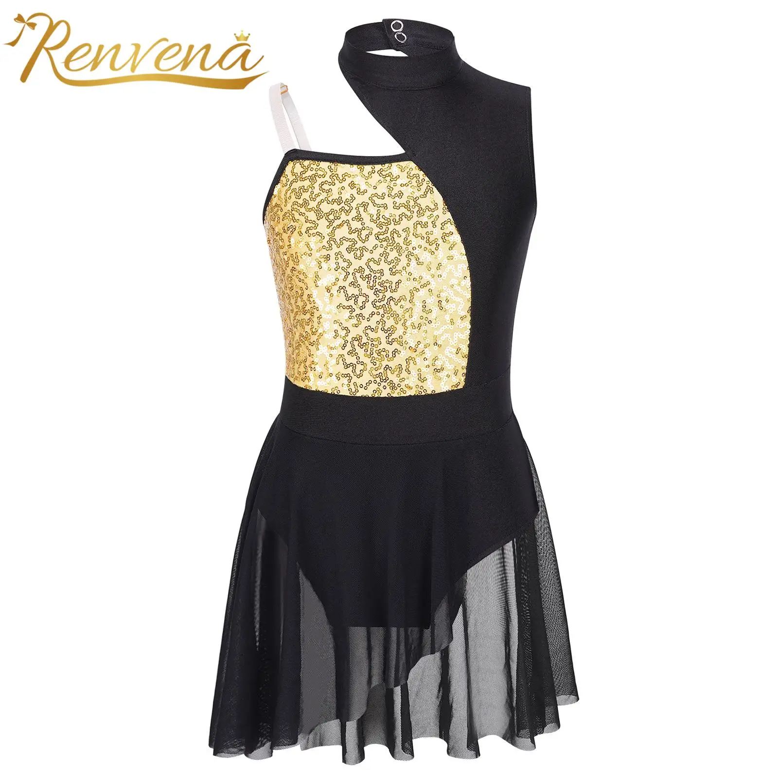 Girls Ballet Gymnastics Leotard Dress Kids Sleeveless Shiny Sequins Lyrical Dance Costumes Teens Ice Skating Dress Dancewear
Girls Ballet Gymnastics Leotard Dress Kids Sleeveless Shiny Sequins Lyrical Dance Costumes Teens Ice Skating Dress Dancewear