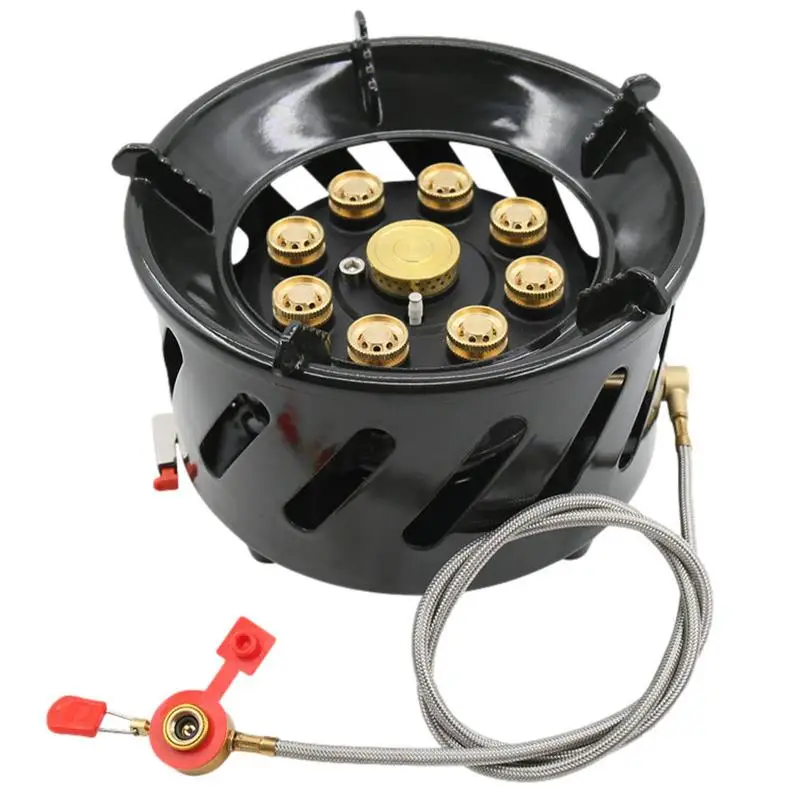 

19800W Camping Gas Stove 9-Burner Stoves Outdoor Backpacking Cassette Stove Gas BBQ Picnic Furnace Gas Cooker Camping Equipment