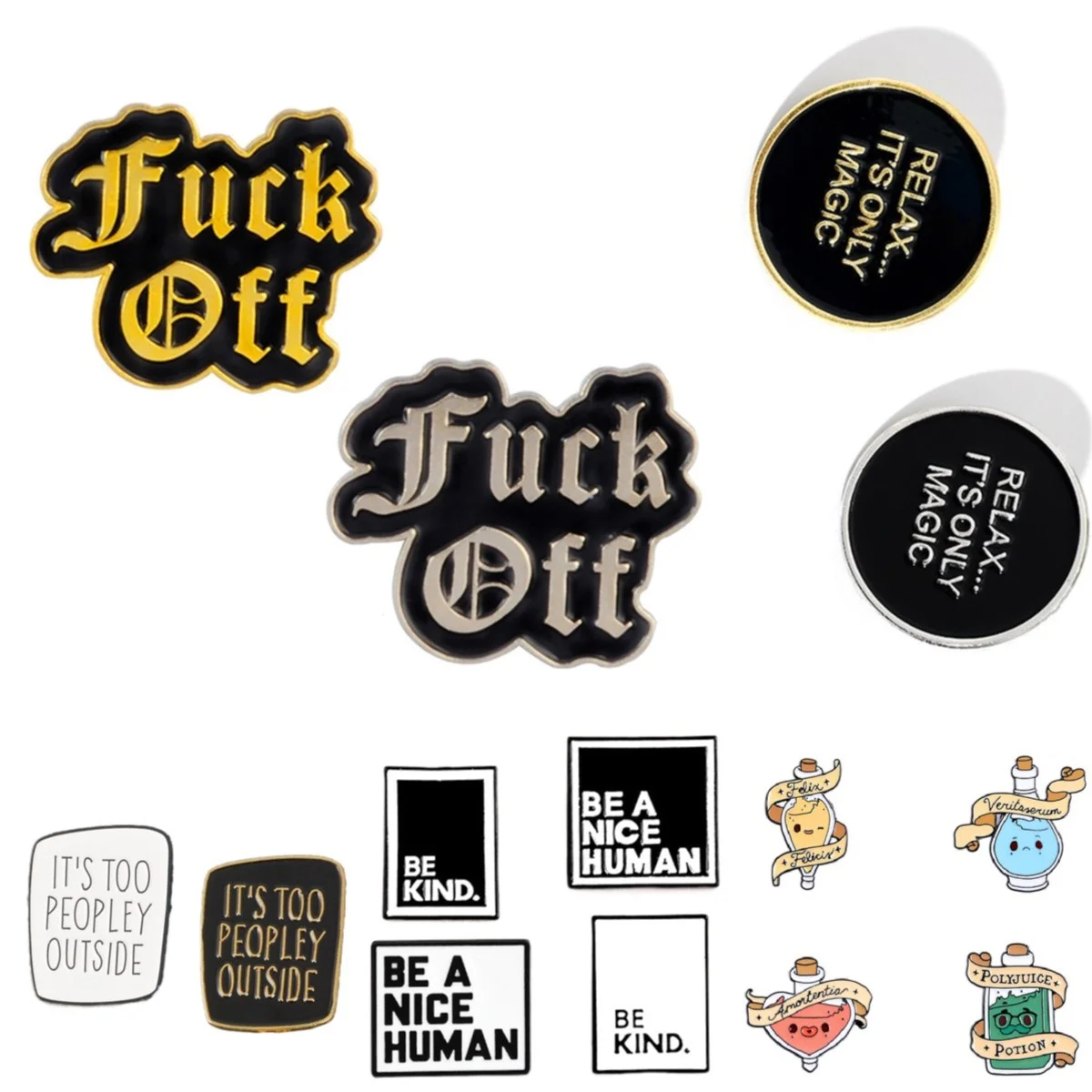 Personality Cartoon Badges Funny Phrases Test Tube Enamel Pin Lapel Magic Bottle Brooch Creative Jewelry Gift
Personality Cartoon Badges Funny Phrases Test Tube Enamel Pin Lapel Magic Bottle Brooch Creative Jewelry Gift