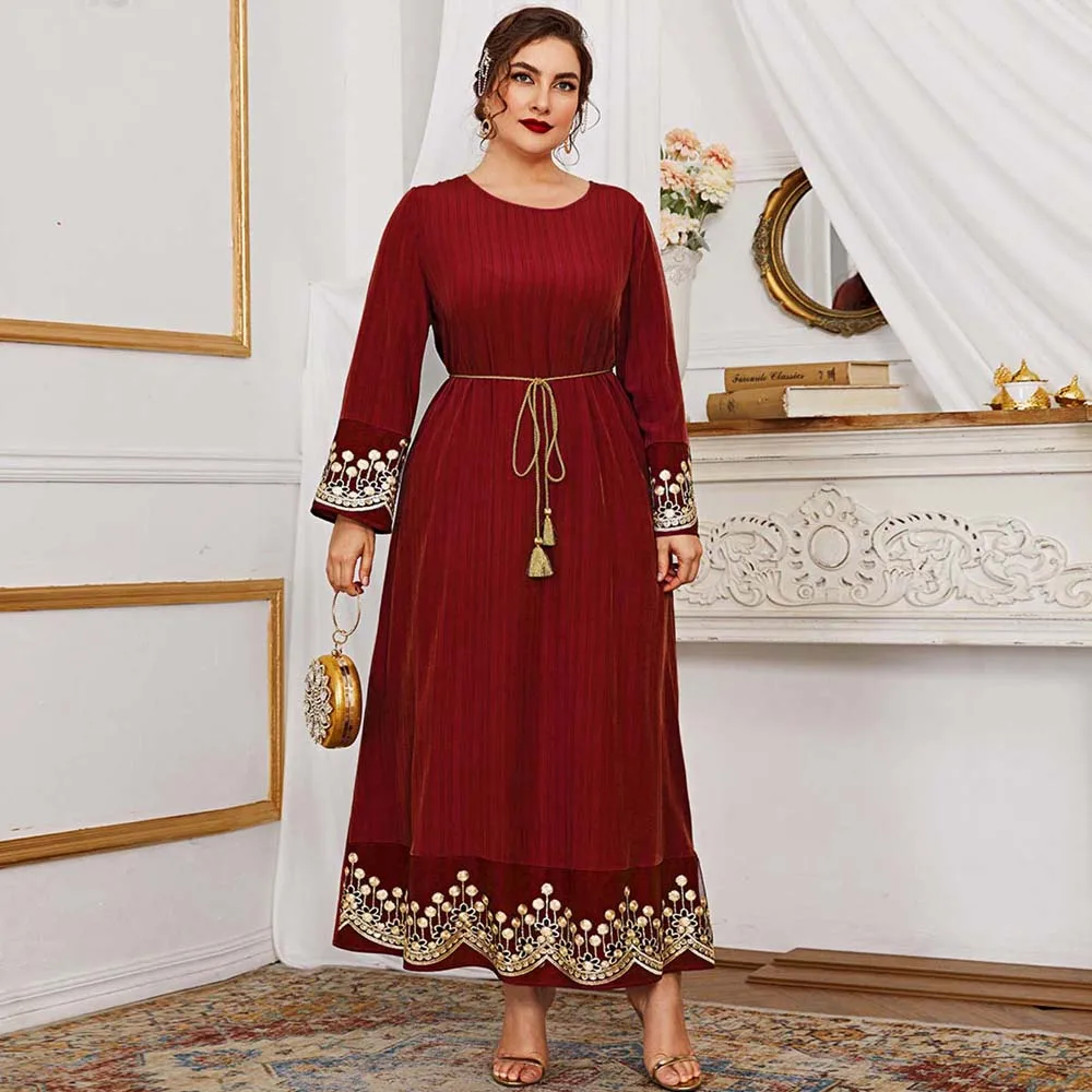 Женское платье в мусульманском стиле, красное этническое Платье макси с вышивкой и блестками, новинка 2022, кафтан, абаи, джеллаба, кафтан, мар...
Женское платье в мусульманском стиле, красное этническое Платье макси с вышивкой и блестками, новинка 2022, кафтан, абаи, джеллаба, кафтан, мар...