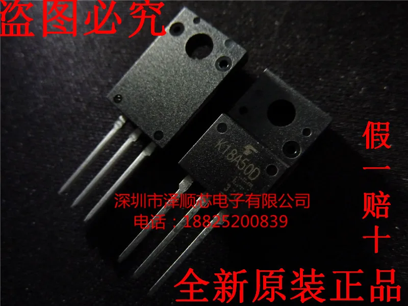 Оригинальный Новый полевой транзистор K18A50D TK18A50D TO-220F 18A/500V MOS, 30 шт.
Оригинальный Новый полевой транзистор K18A50D TK18A50D TO-220F 18A/500V MOS, 30 шт.