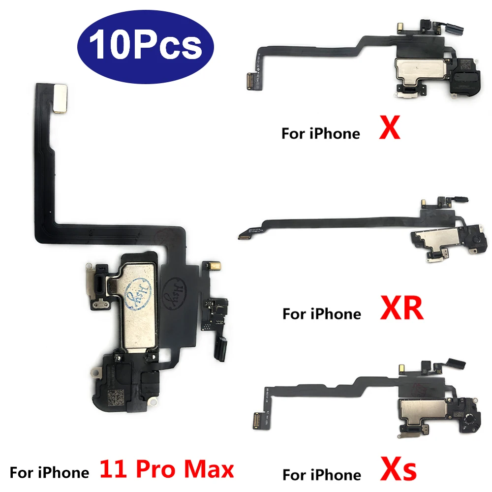 10 шт., Новые телефонные наушники, динамик, гибкий кабель для Iphone X XR XS 11 Pro Max, датчик приближения, ленточный гибкий кабель, запасные части
10 шт., Новые телефонные наушники, динамик, гибкий кабель для Iphone X XR XS 11 Pro Max, датчик приближения, ленточный гибкий кабель, запасные части