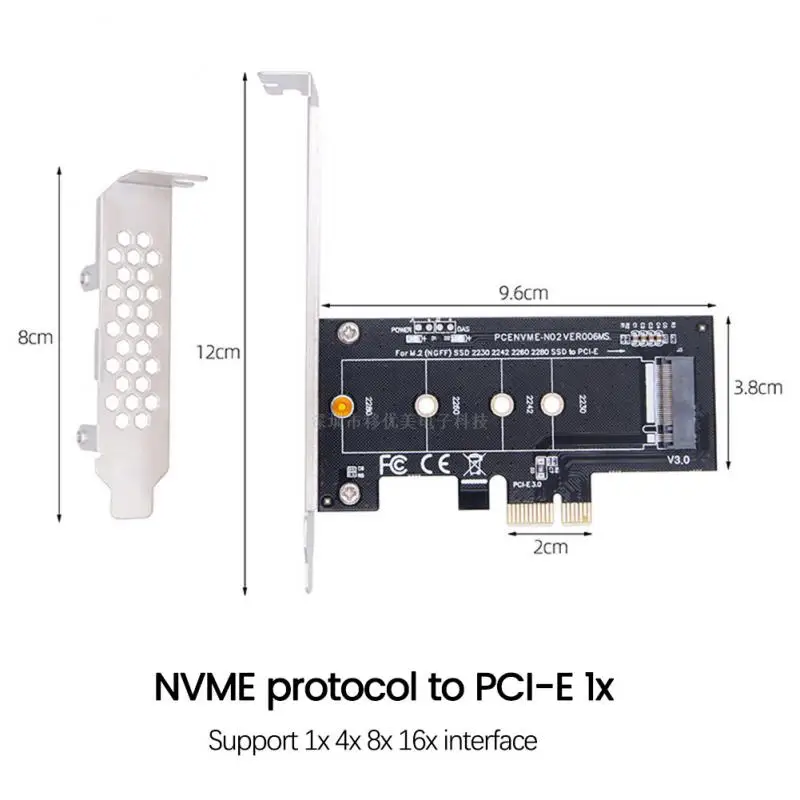 

Pci-e1x Плата расширения интерфейса Pci-e 1x до M.2 Nvme, плата расширения протокола M.2, поддержка платы печатной платы Samsung Pm961