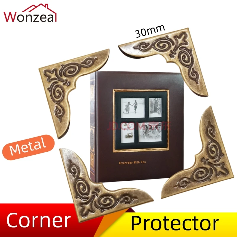 16pcs/pack Antique Brass Book Corner Bronze Scrapbooking Albums Menus Folders Protectors Decorative Metal Crafting Box Corner
16pcs/pack Antique Brass Book Corner Bronze Scrapbooking Albums Menus Folders Protectors Decorative Metal Crafting Box Corner