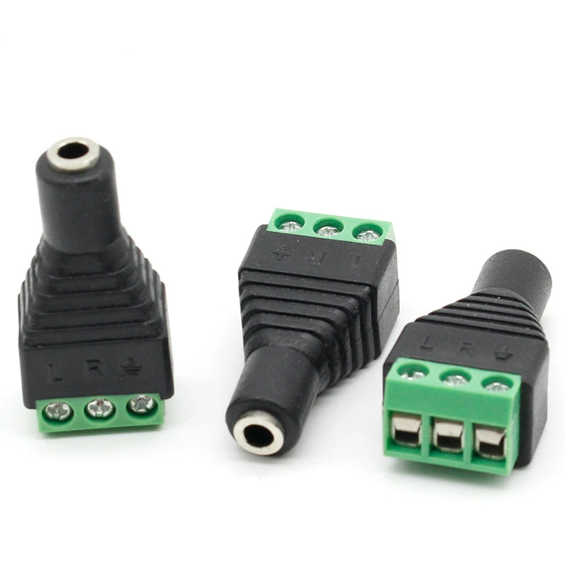 3pcs Connector Jack 3.5mm Video AV Balun 3.5mm stereo female to AV Screw Terminal Stereo jack 3.5 mm female 3 pin Terminal Block
3pcs Connector Jack 3.5mm Video AV Balun 3.5mm stereo female to AV Screw Terminal Stereo jack 3.5 mm female 3 pin Terminal Block