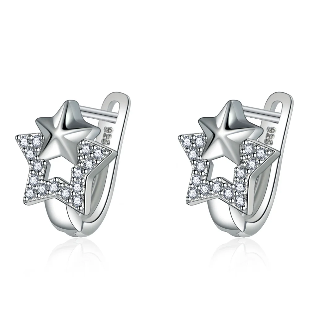 Overlapping double five-pointed star earrings girls simple geometric temperament star inlaid zircon personalized earrings
Overlapping double five-pointed star earrings girls simple geometric temperament star inlaid zircon personalized earrings