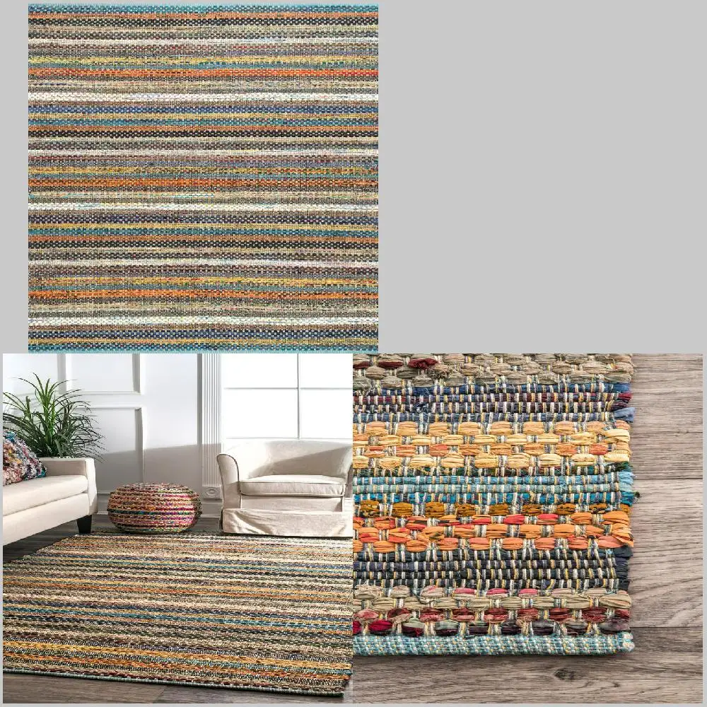 Invitingly Charming 5' x 8' Multi-colored Stripes Area Rug - Perfect for Home Decor
Invitingly Charming 5' x 8' Multi-colored Stripes Area Rug - Perfect for Home Decor