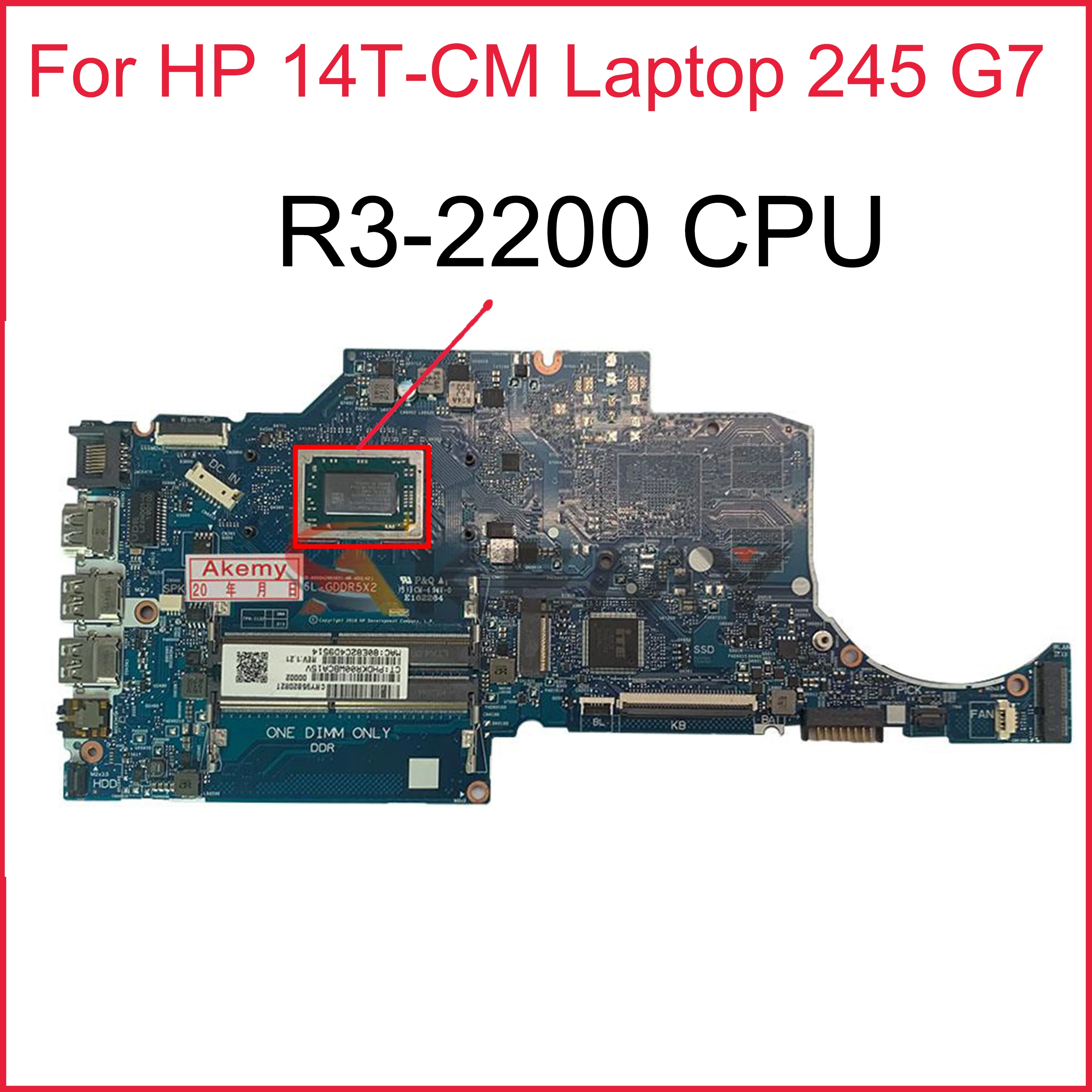 14-CM Motherboard L23393-601 6050A2983601-MB-A02 14-FP5-6L-GDDR5X2 For HP 14T-CM Laptop 245 G7 Motherboard 14-CM Laptop R3-2200
14-CM Motherboard L23393-601 6050A2983601-MB-A02 14-FP5-6L-GDDR5X2 For HP 14T-CM Laptop 245 G7 Motherboard 14-CM Laptop R3-2200