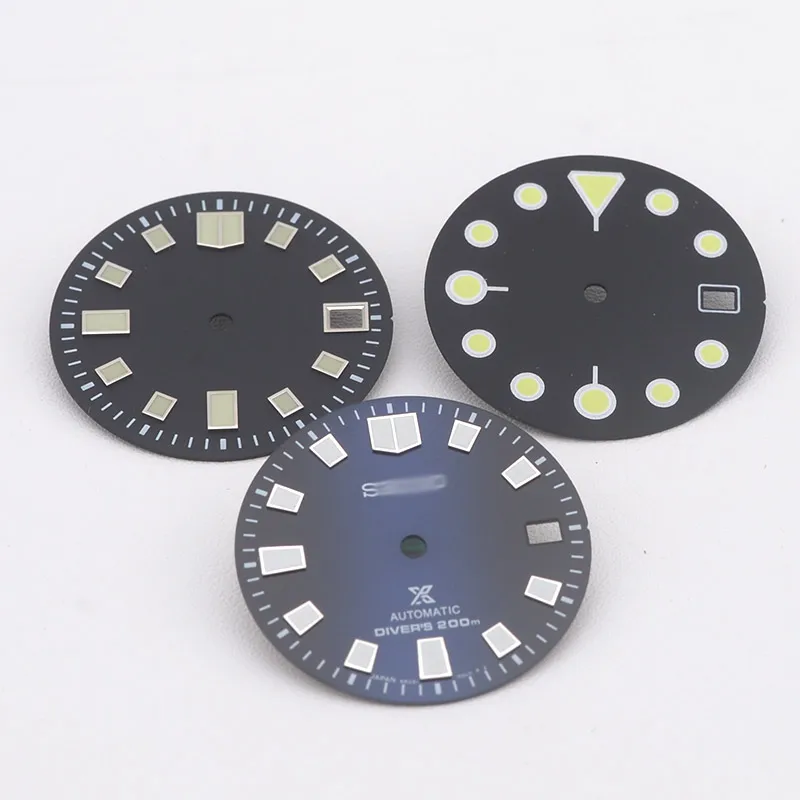 Seiko Sun pattern Blue Dial 28.5mm Dial with Green luminous for NH35 Movement fit Seiko SKX007 Crown at 3.8/4.1 watch case
Seiko Sun pattern Blue Dial 28.5mm Dial with Green luminous for NH35 Movement fit Seiko SKX007 Crown at 3.8/4.1 watch case