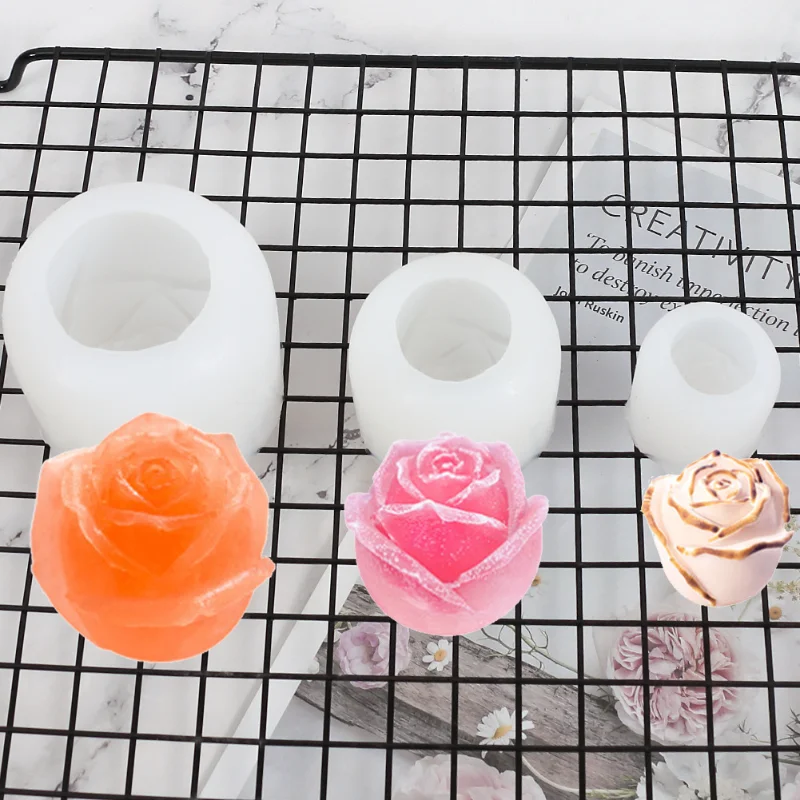 3D rose candle mold DIY flower resin mold silicone soap mold can be used for cake ice chocolate candles
3D rose candle mold DIY flower resin mold silicone soap mold can be used for cake ice chocolate candles