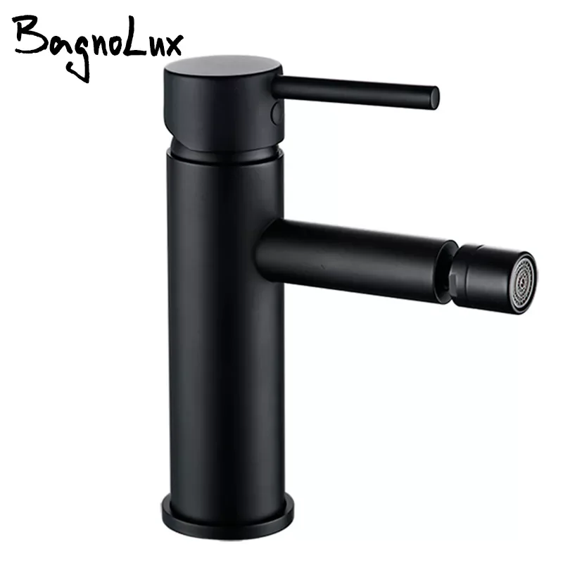 

Alba Round Matte Black Bidet Mixer Tap Faucet Adjustable Aerator Anal Cleaning Bathroom Taps Single Hole Clean Small Faucet