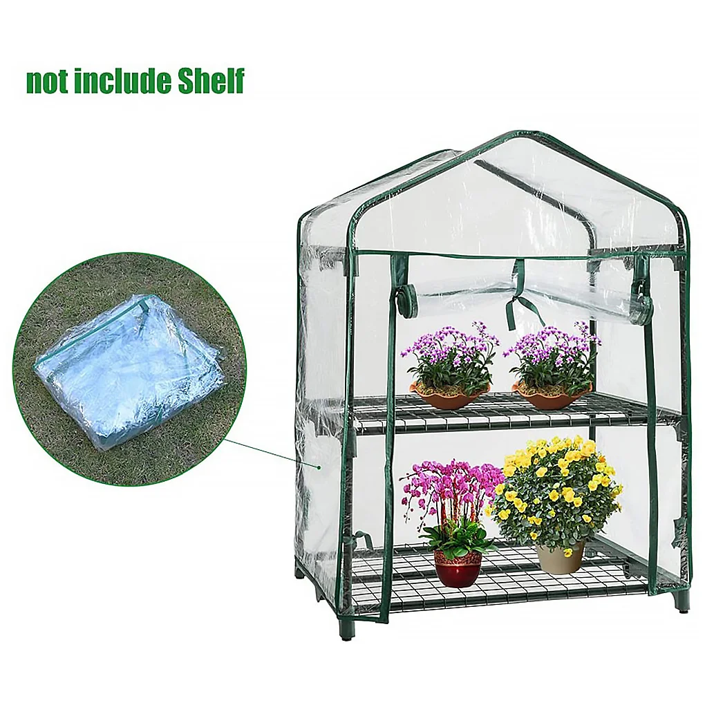 

Garden Greenhouse Covers Transparent PVC Waterproof Heat Retaining Shield Small Backyard Hothouse House Shields