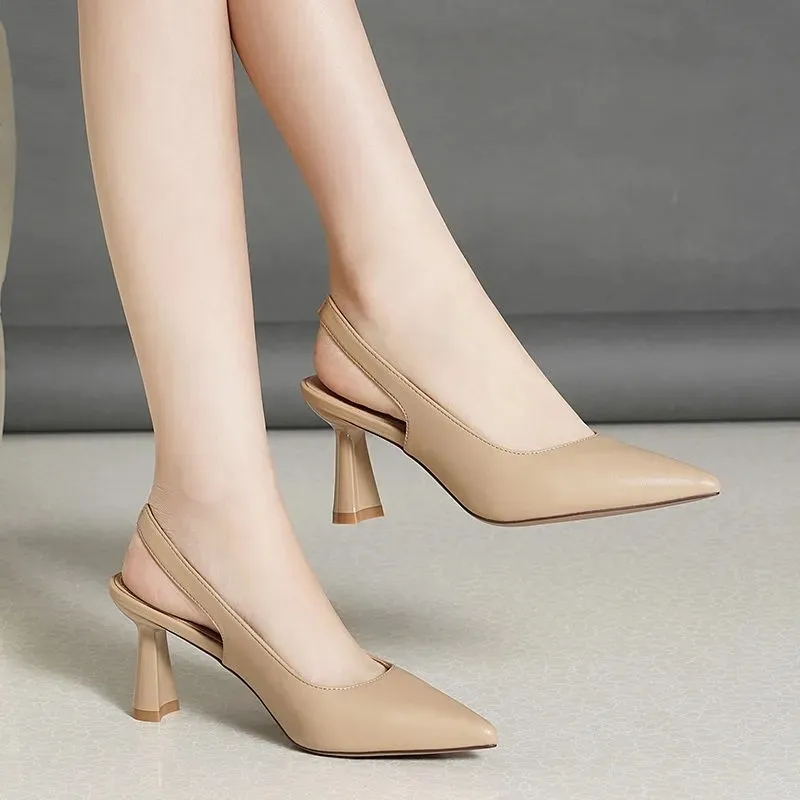 Summer New Pointed Toe Shallow Cut High Heel Shoes for Women Thin Heel Baotou Back Empty Versatile Single Shoes for Women's 203L
Summer New Pointed Toe Shallow Cut High Heel Shoes for Women Thin Heel Baotou Back Empty Versatile Single Shoes for Women's 203L